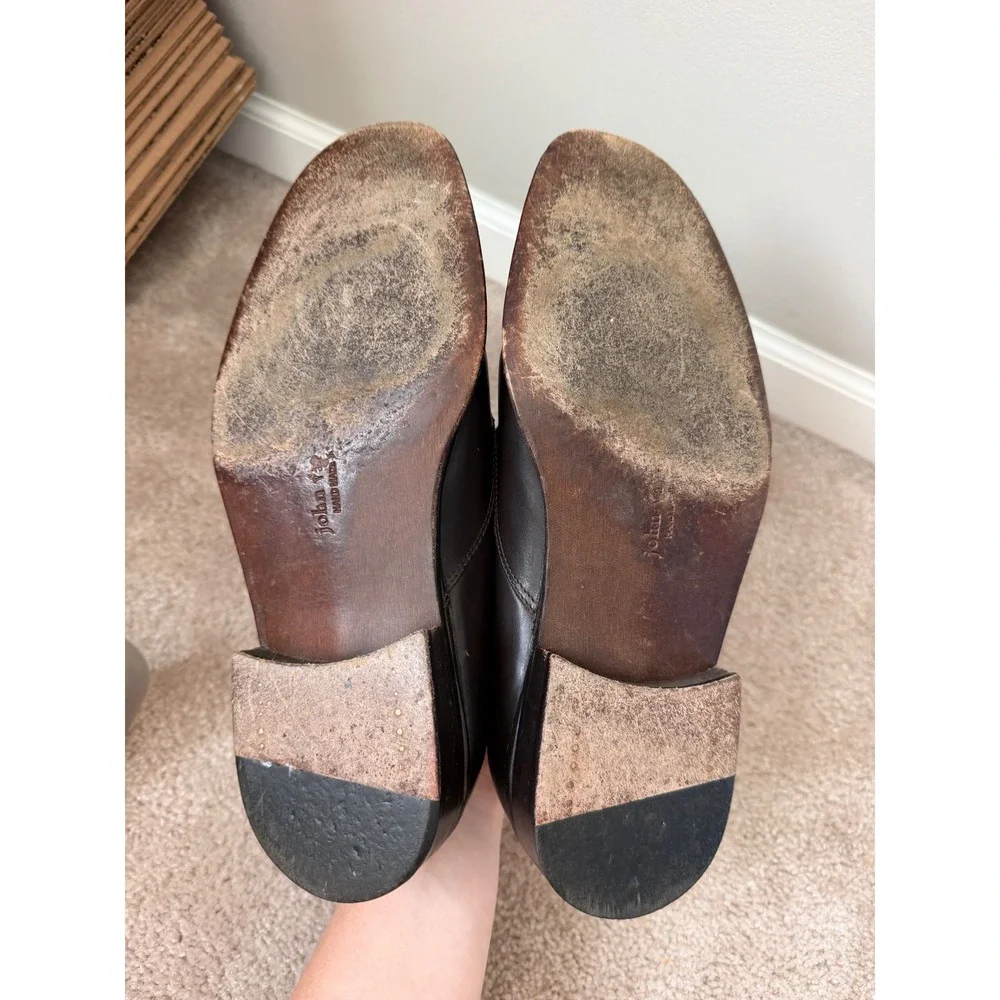 John Varvatos Men's Shoes Leather Derby Oxford Made in Italy Brown size 8